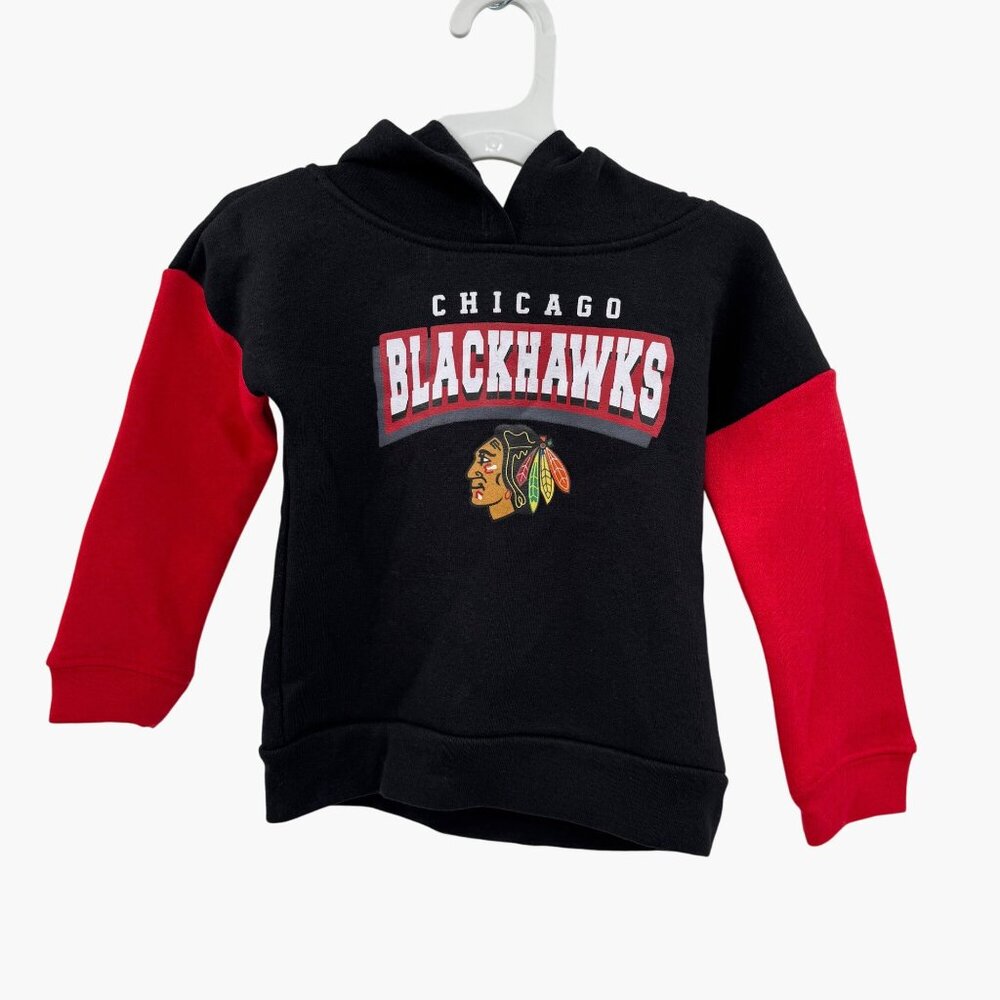 NEW Toddler Chicago Blackhawks Hoodie - Black/Red